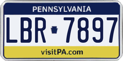 PA license plate LBR7897
