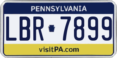 PA license plate LBR7899