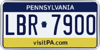 PA license plate LBR7900