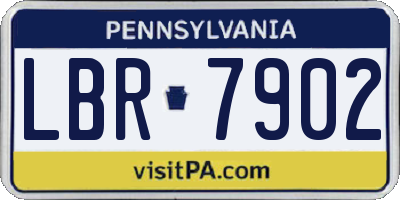 PA license plate LBR7902