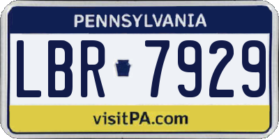 PA license plate LBR7929