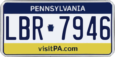 PA license plate LBR7946