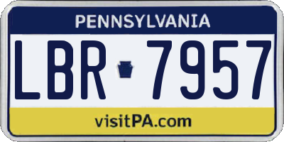 PA license plate LBR7957