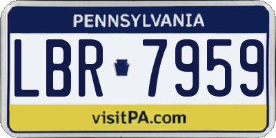 PA license plate LBR7959