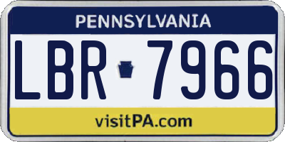 PA license plate LBR7966