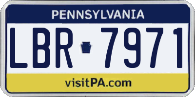 PA license plate LBR7971