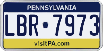 PA license plate LBR7973