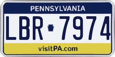 PA license plate LBR7974