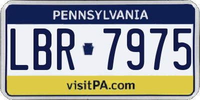 PA license plate LBR7975