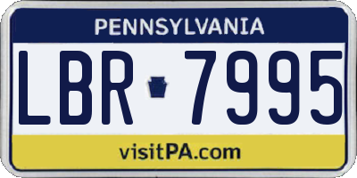 PA license plate LBR7995