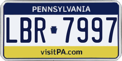 PA license plate LBR7997