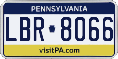 PA license plate LBR8066