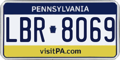 PA license plate LBR8069