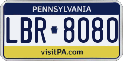 PA license plate LBR8080