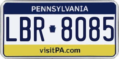 PA license plate LBR8085