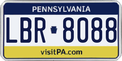 PA license plate LBR8088