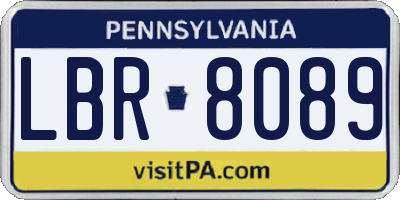 PA license plate LBR8089