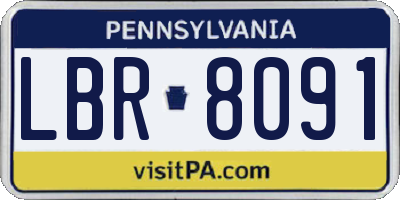 PA license plate LBR8091