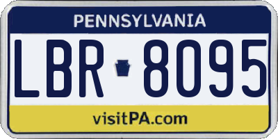 PA license plate LBR8095