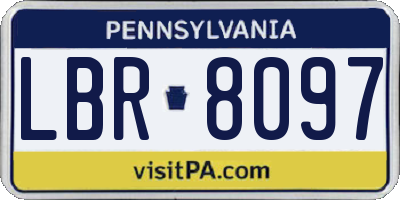 PA license plate LBR8097
