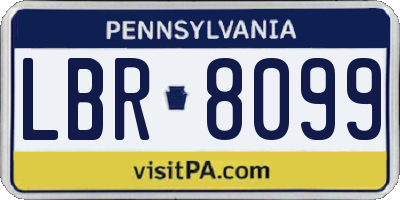 PA license plate LBR8099