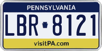 PA license plate LBR8121