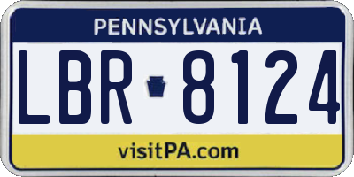 PA license plate LBR8124