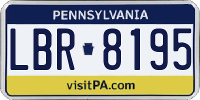 PA license plate LBR8195