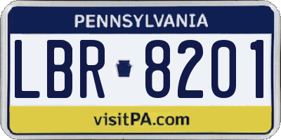 PA license plate LBR8201