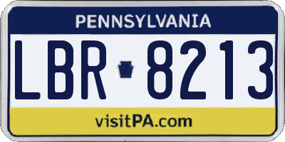PA license plate LBR8213