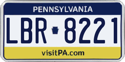PA license plate LBR8221