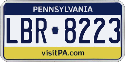 PA license plate LBR8223