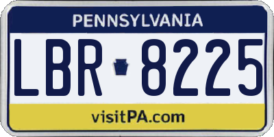 PA license plate LBR8225