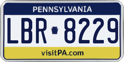 PA license plate LBR8229