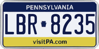 PA license plate LBR8235
