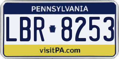 PA license plate LBR8253