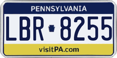 PA license plate LBR8255