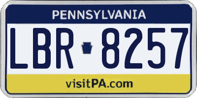 PA license plate LBR8257