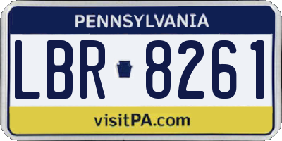 PA license plate LBR8261