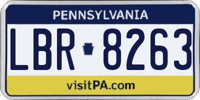 PA license plate LBR8263