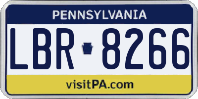PA license plate LBR8266