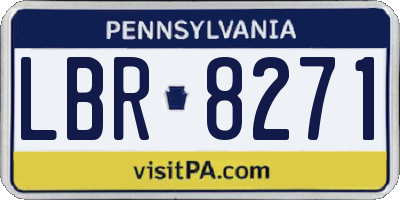 PA license plate LBR8271