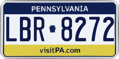 PA license plate LBR8272