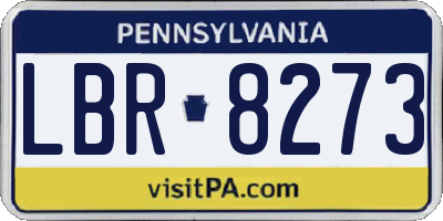 PA license plate LBR8273