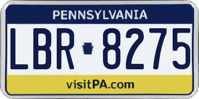 PA license plate LBR8275