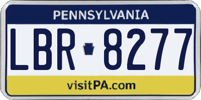 PA license plate LBR8277