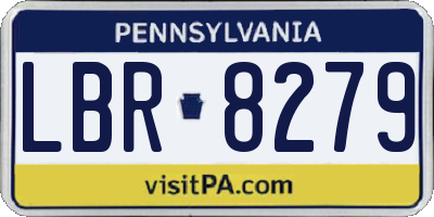 PA license plate LBR8279