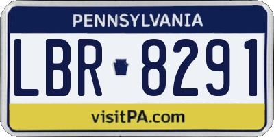 PA license plate LBR8291