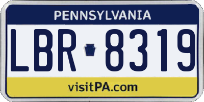 PA license plate LBR8319