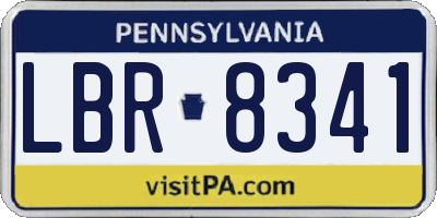 PA license plate LBR8341